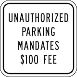 Accuform Signs FRA208RA Engineer-Grade Reflective Aluminum Handicapped Parking Sign (North Dakota) L