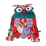 (スマイル ワキキ)Smile YKK キッズ リュックサック 子供用 デイパック 切り替え バックパック 赤ちゃん バッグ 折り畳み 鞄 フクロウ型 エスニック アウトドア 登山 J