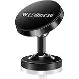 【2023年改善型】Wildhorse 車載ホルダー マグネット 720度回転可能 片手操作 車 スマホホルダー スマホスタンド 携帯ホルダー 車載スタンド アミル合金素材 可動範囲広い 超強磁力 磁石 iPhone/Sony/Samsung/Goo