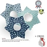 Baby Waterproof 360 Degree Rotatable Bibs Saliva Towels Absorbent Terry with Snaps For Boys by COFFL