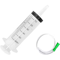 Amazon.co.jp: チューブ付き60mlプラスチック注射器1パック