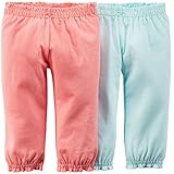 カーターズ（Carter's）女の子用 サーモンピンクx水色ボディースーツにピッタリなリボン付きコーデパンツ2枚セット 並行輸入 (24months(83... [並行輸入品]