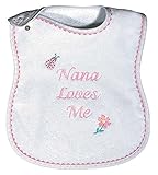 Dee Givens & Co-Raindrops 6572 Nana Loves Me Medium Bib - Pink