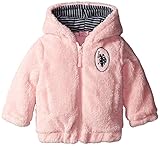 U.S. Polo Assn. Baby-Girls Coral Fleece Plush Jacket Baby Pink 12 Months [並行輸入品]
