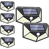 Batoneソーラーセンサーライト【100LED 6個セット 4面発光】光＆人感センサー 防犯 3つ点灯モード 太陽光発電 IP65防水 自動 6個点灯/消灯 ガーデンライト 屋外ウォールライト ガーデン/玄関/駐車場/停電時適用 地震 津波 台風 