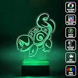 cmlart Pokemon Go Tribalヒトカゲ3dランプフルカラーRGB 44キーリモートコントロールLEDナイトライトBestギフトデスクテーブル照明ホーム装飾おもちゃ CMLART