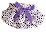 (ビグッド)Bigood ベビートレーニングパンツ 女の子 赤ちゃん パンツ ブルマ フリル フリフリ 可愛い ショートパンツ 肌着 記念写真 出産祝い リボン ドット パープル L
