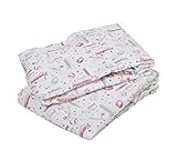 Bacati Muslin 2 Piece Crib Sheets, Baseball/Red/Grey