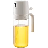 ColorfulHome オイルスプレー オリーブオイル 耐熱ガラス 霧吹き スプレー ミスト 調味料入れ グレープシードオイル オイルポット 小さい 料理用 食用油 キッチン用具 液だれしない 垂れない 250ml