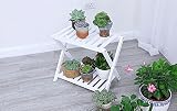 YI LU Deng JU- 白い木製の屋内と屋外の多階段の花の棚のリビングルームの花のポットマルチ - 肉の床小さな花のフレームのバルコニー