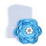 ベビー服　新生児　帽子　Cutelove　ベビー用帽子　花付き　ニット　秋冬　寒さ対策　冷房　可愛い　衣装　普段着　赤ちゃん　出産祝い　百日記念　プレゼント　写真飾り　5色