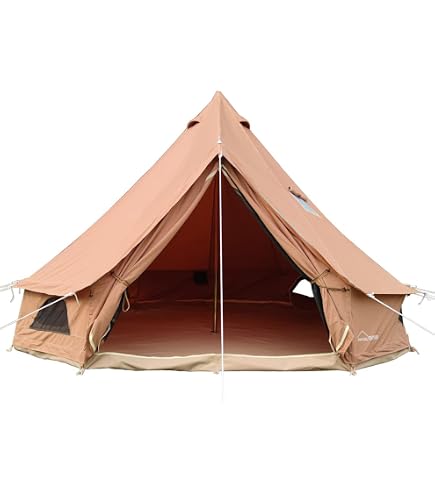Amazon | DANCHEL OUTDOOR ショートガイポール キャンバス ベルテント