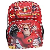 Disney The Incredibles 2 Black & Red 16" Backpack- All Characters