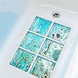 amazingwall Underwater World The Tub Bathtub安全Bath踏み板ステッカーno slip Peel and Stick 5.9 X 5.9 " 6個/セット