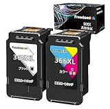 【FreedomInk】キヤノン用 BC-365XL BC-366XL ブラック1本 + カラー1本 (全2本) 大容量 リサイクルインクカートリッジ 対応機種 : TS3530 TS3730【 残量表示/ICチップ付き 特大容量 】