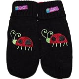 SOZO（ソゾ）【てんとう虫ニットミトン(6-24M)】女の子用テントウムシ防寒ニットベビーミトン手袋,秋冬グローブ,出産祝いギフトプレゼント,,てんとうむし【並行輸入】