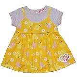 【本体綿100％】2017年 夏物 アンパンマンガール お花柄チュニック 半袖Ｔシャツ Anpanman Girl イエロー◇90cm