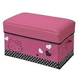 ハローキティ 収納ボックススツール(取っ手付) マゼンタピンク MSS-WHPTKKA(PIBK)