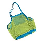 kingzhuoビーチメッシュトートバッグポータブル砂Carry All Kids ToysメッシュトートバッグLargeビーチストレージNet