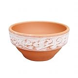 8号 ガーデナー ホワイトビスク 浅型 植木鉢 おしゃれ 陶器 穴あり 三河焼