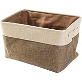 収納ボックス ランドリーバスケット 折りたたみ 取って付き ブラウン Lサイズ38*26*24cm