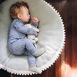 HB.YE純綿/羽毛綿ベビープレイマット 遊び クッション 　ベビーベッド　ベビールーム　子供の 部屋飾り さらに厚い柔らかい　インドア装飾（グレー）