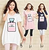 (ディーコッテ) D'Kotte 半袖 ロング Ｔシャツ カットソー チュニック ルームウエア 160507-4(ホワイト-l)