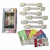 ベビーロック6パック。Smart Mom Club結合します。安全にキャビネット、引き出し、冷蔵庫、オーブン、トイレシートetc。簡単にインストール、NOドリルまたはネジ。3 M接着剤 ホワイト 43