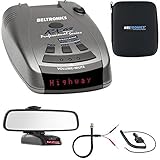 Beltronics RX65 Red Professional Series Radar/Laser Detector w/ Mirror Mount Kit Includes, RadarMoun