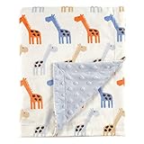 Hudson Baby（ハドソンベビー）プリントミンクブランケット　きりん　ブルー