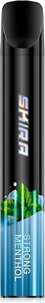 電子タバコ 使い捨て シーシャ VAPE ベイプ 21種風味 1500回吸引可能 爆煙 大容量 水蒸気たばこ コンパクト 持ち運び 禁煙グッズ ニコチンなし タールなし SKIRA (1本, ストロングメンソール) - 1