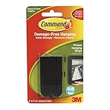 3 M 17201blkミディアムブラック画像ぶら下げストリップ 1 17201BLK