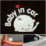 1 pcs Rousing Unique Baby in Carウィンドウ壁面白いステッカーサインボード子供部屋パッチMacbookノートパソコンのロゴ揺れるデカールホームアート装飾グラフィックスファ