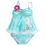 (ディズニー) Disney アナと雪の女王 エルサ ツーピース 水着 チュールレイヤー UV ペパーミント (US3 (100cm)) [並行輸入品]