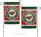 NHLミネソタワイルド12.5 " X 18 "インチ両面ガーデン旗ロゴ