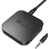 【aptx-LL 20時間使用】TaoTronics Bluetooth トランスミッター レシーバー Bluetooth 5.0 2台同時接続 低延遅 小型 一台二役 3.5mm接続 Nintendo Switch/PS4対応 TT-BA08