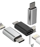 Lightning to Micro USB 変換器アダプタ(3個セット)ライトニング メスマイクロUSBオス充電器アダプターApple iPhone ケーブルAndroidコネクタアップルアンドロイドプラグあだぷたーあいふぉん変換スマートフォン対応ソニーXperia X Z5 Premium Z3+ Z2 Z3 T2 Ultra C3、サムスンGalaxy S7 Active S7 Edge S6 Edge+ A02s A11 A7 A9 A8、note5 Note Edge Note4 Note3 Lite, LG V10 Stylo 3 G4,華為nova青春版2 Plus 3i P8 Lite,華為暢享20e 10e 9 Plus 8 7 Plus 7 S 6S 5S