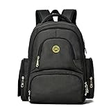 リュックサック レディース マザーズバッグ リュック おむつ換えシート 吊り下げベルト セット PC A4 旅行 カジュアル 大容量 おしゃれ デイパック (ブラック)