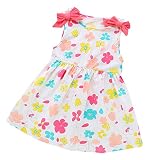 Cure Baby 女の子 ワンピース 花柄 袖なし リボン 100 白 海外工場直送