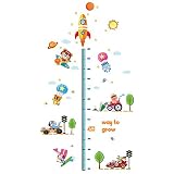 Winhappyhomeロケットスペース子供の高さ測定チャートの壁アートのステッカー子供寝室保育園取り外しコーヒーショップ背景装飾デカール