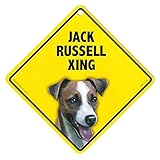 JACK RUSSELL XING ラミネートサイン：ジャックラッセル 横断 注意 Made in U.S.A [並行輸入品]