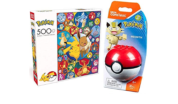 ポケモン ネズミ モンスターボール ラッタ トラブルメガ コンストラックス 組み立てセット フィギュア ファンのお気に入り キャラクター ジグソーパズル 2アイテム おもちゃ おもちゃ Amazon
