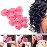 mazimark -- 10個入りDIYシリコンHair Curlerマジックヘアケアローラーno熱ヘアスタイリングツール