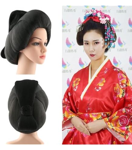 Amazon.co.jp: おいらん遊女日本髪かつら鬘 日本舞踊演劇芝居歌舞伎