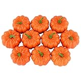 TOOGOO (R) フェイクフルーツホーム家キッチン装飾人工リアルなシミュレーションMini Pumpkins Halloween House decoration-setの10 – オレンジ