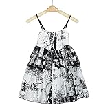 (プタス)Putars ベイビー服 子供服 女の子 ワンピース ドレス キャミソール プリント柄 黒白 可愛い オシャレ プリンセス 通園 発表会 旅行 記念日 プレゼント 1-6歳