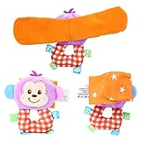 geefiaベビー手首ラトルと足Rattles Finder Socks Monkey and Elephant Developmentalソフトおもちゃセット幼児用動物Rattle幼児シャワーギフト