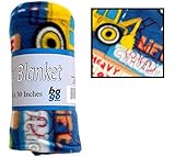 30x30 Inch Soft Fleece Baby Blanket - Assorted Style Print and Solid Blankets by bogo Brands (Blue C