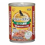 アイリスオーヤマ ヘルシーステップ 10歳以上用ビーフ&野菜 375g φ75×103mm 62-0908-72