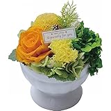 プリザーブドフラワーアレンジＬ（陶器入り） オレンジ Ｅ９１０４−１０４